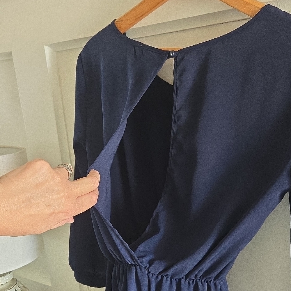 Lush Navy Mini Dress - Picture 7 of 11